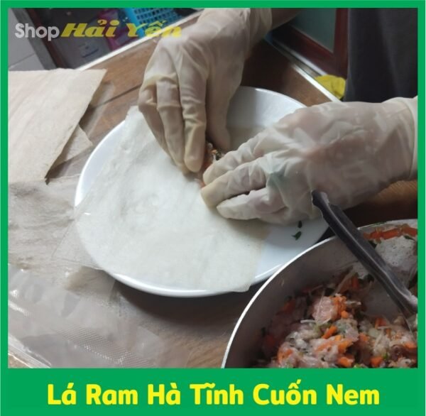 cách cuốn chả giò với lá ram hà tĩnh