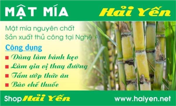 mật mía thương hiệu hải yến