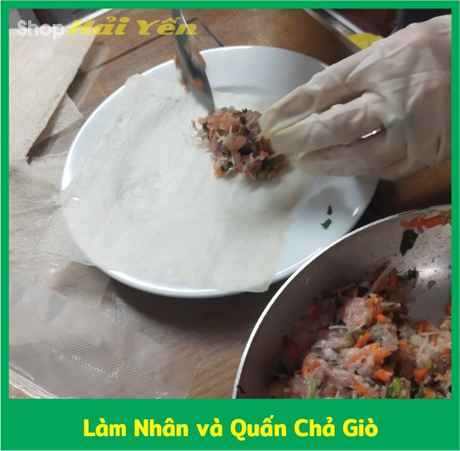 làm nhân và quấn chả giò