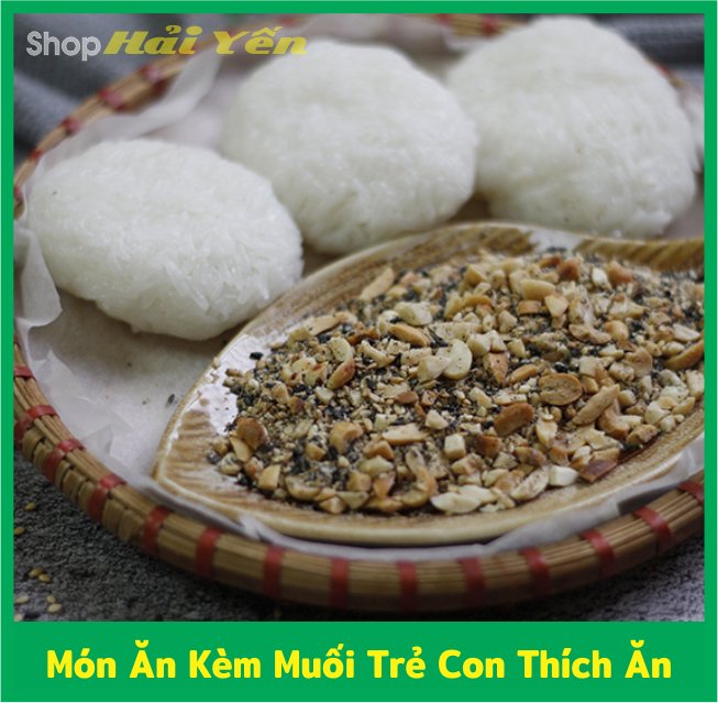 Món gà chấm muối súp món ăn kèm với muối, các bé rất thích ăn