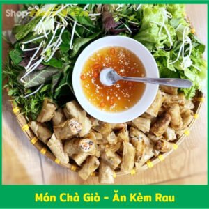 món chả giò ăn kèm rau ngon từ vỏ ram Hải Yến