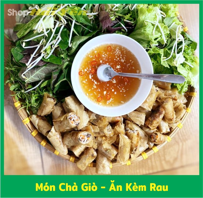 món chả giò ăn kèm rau ngon từ vỏ ram Hải Yến
