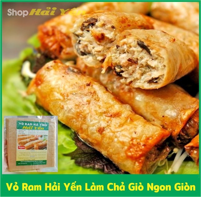 Vỏ ram Hà Tĩnh làm bánh cuốn chả giò rất Ngon - Giòn