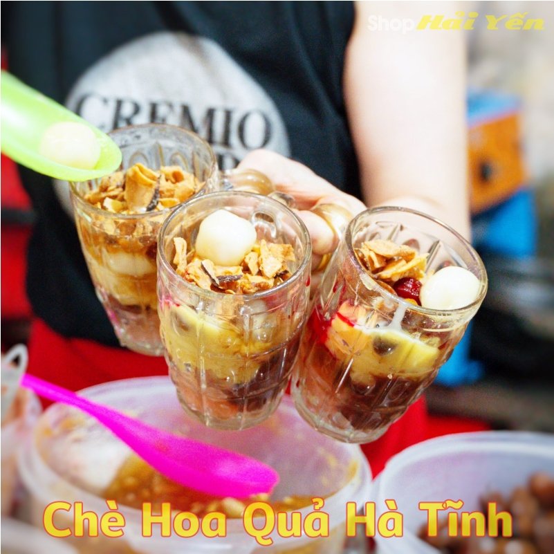 món chè hoa quả chợ Hà Tĩnh